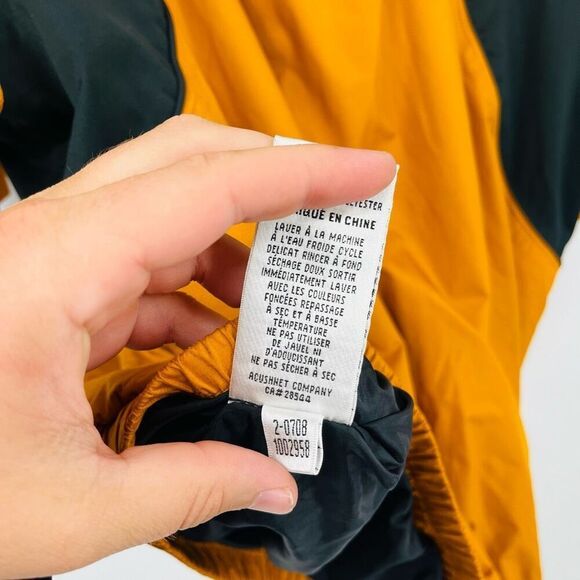 Footjoy Dryjoys Golf Windbreaker Jacket Orange Polyester Half Zip Men's Large - Picture 8 of 8